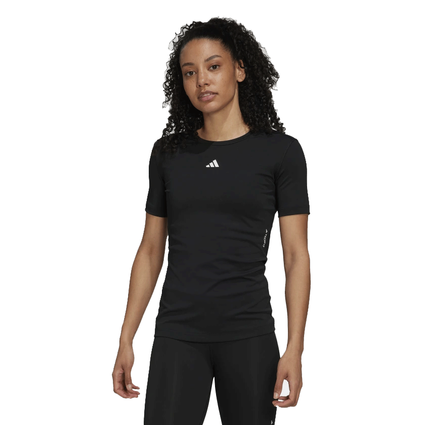 adidas Techfit Training Tee - Womens - Black/White