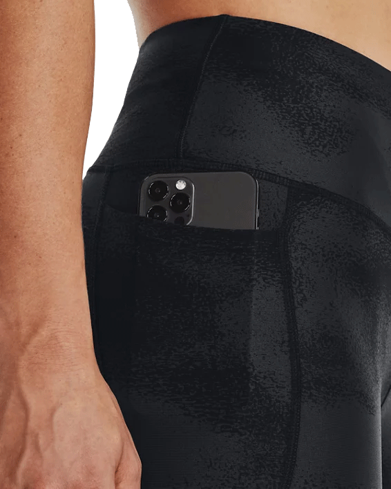 Under Armour Heatgear Armour Printed Ankle Leggings - Womens - Black/Jet Grey/Black