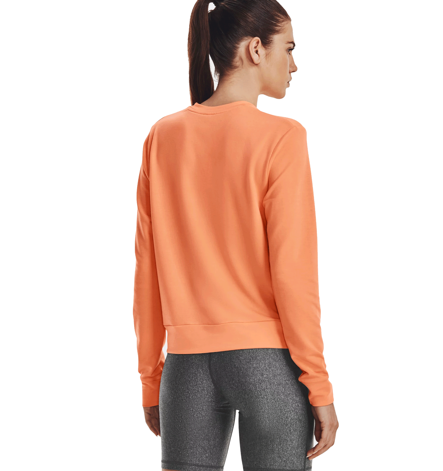 Under Armour Rival Terry Crew Sweatshirt - Womens - Mellow Orange/White