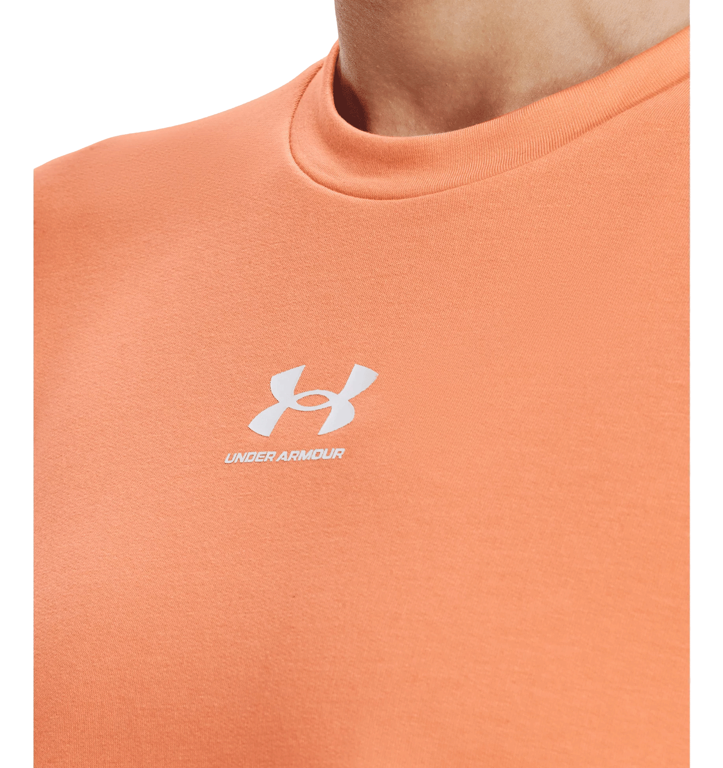 Under Armour Rival Terry Crew Sweatshirt - Womens - Mellow Orange/White