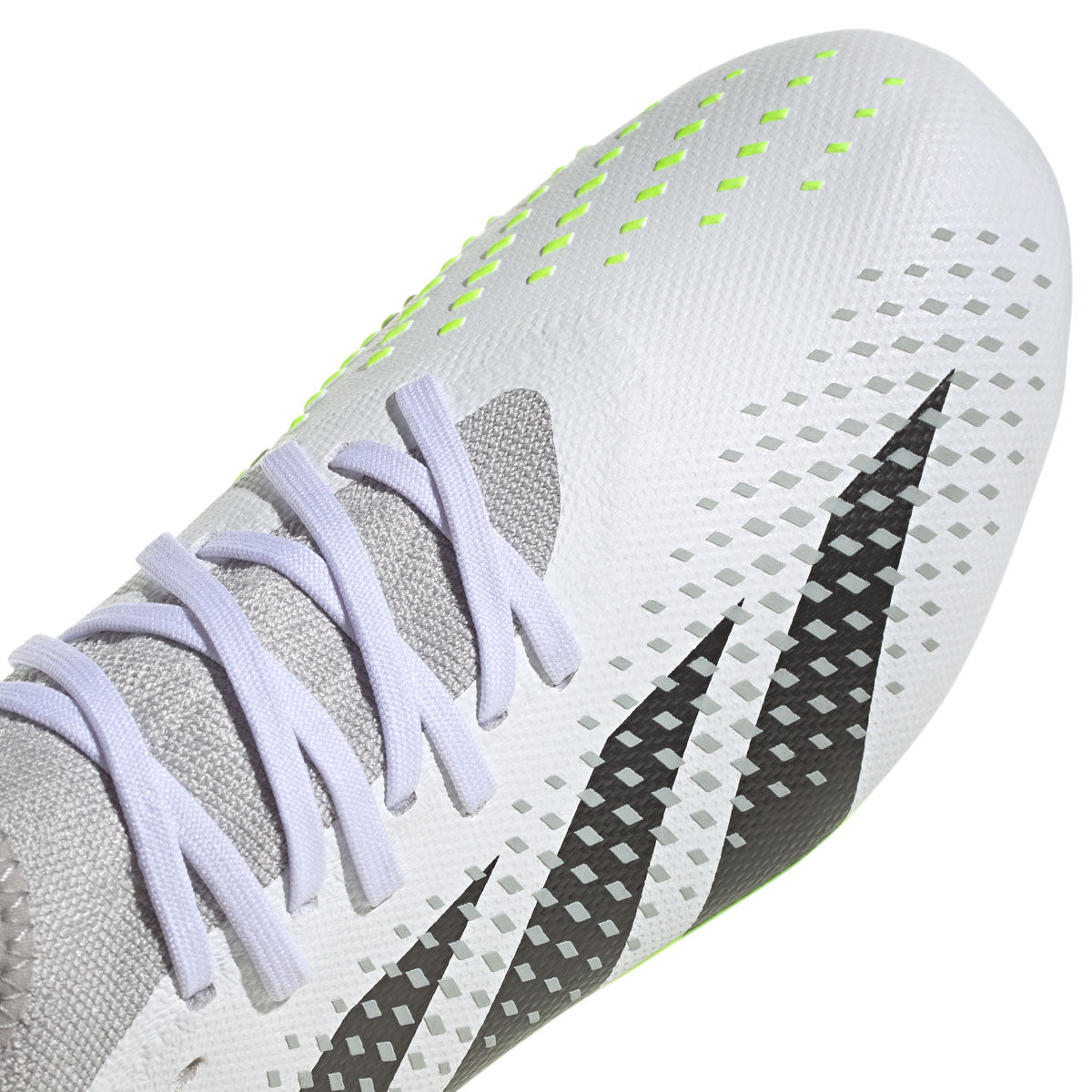 adidas Predator Accuracy.3 FG Football Boots - Adult - White/Black/Lucid Lemon