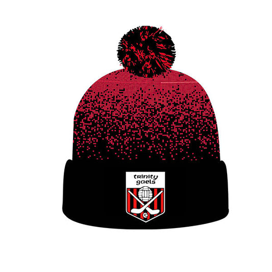 Mc Keever Trinity Gaels GAA Core 22 Bobble Hat - Adult - Black/Red