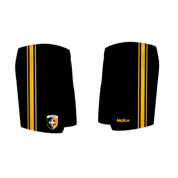 Mc Keever Crossmaglen Rangers GAC Core 22 GAA Shorts - Youth - Black/Amber