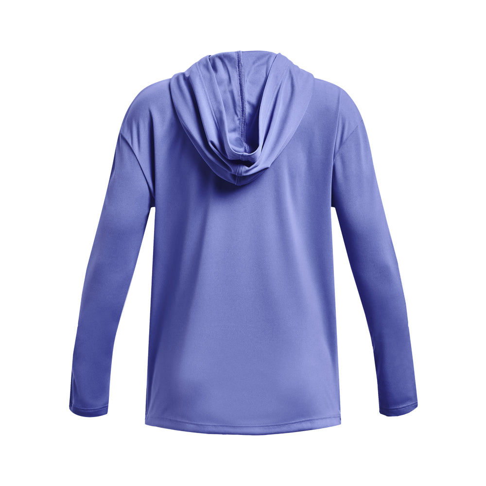 Under Armour Tech Graphic Hoodie - Girls - Baja Blue/Nebula Purple