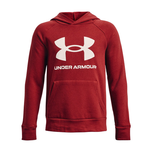 Under Armour Rival Fleece Big Logo Hoodie - Boys - Stadium Red/Onyx White