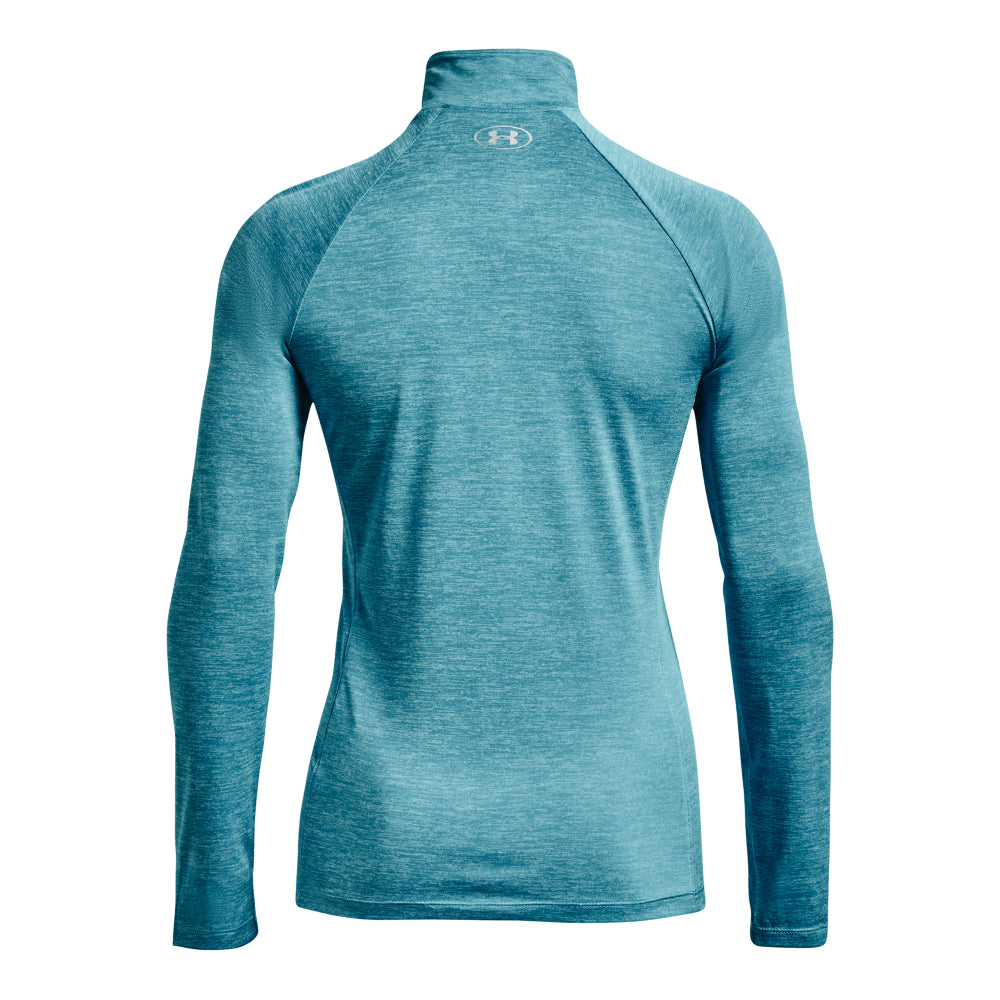 Under Armour Tech 1/2 Zip Training Top - Womens - Glacier Blue/White/Metallic Silver