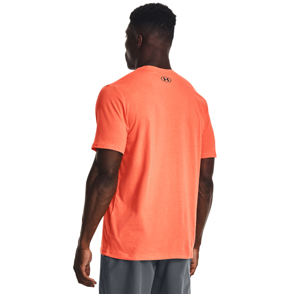 Under Armour Sportstyle Left Chest Short Sleeve Tee - Mens - Frosted Orange/Black