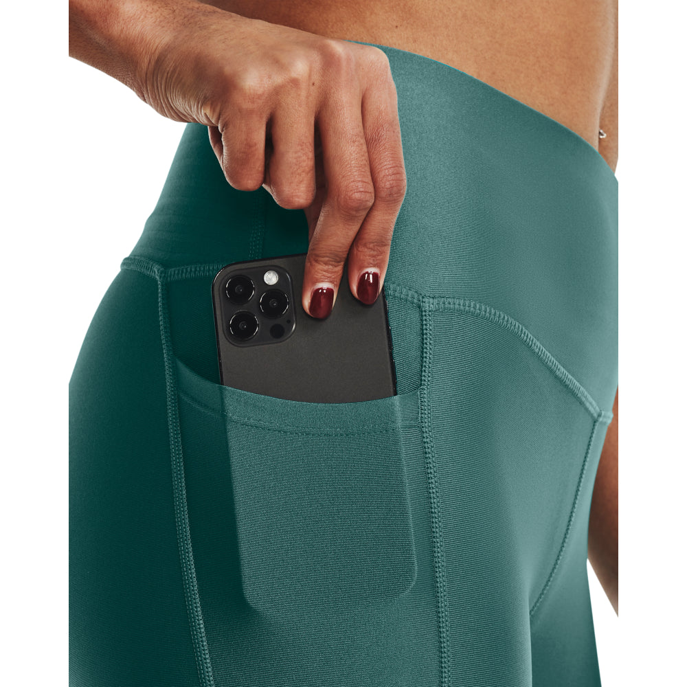 Under Armour Heatgear Armour Hi Rise Ankle Leggings - Womens - Coastal Teal/White