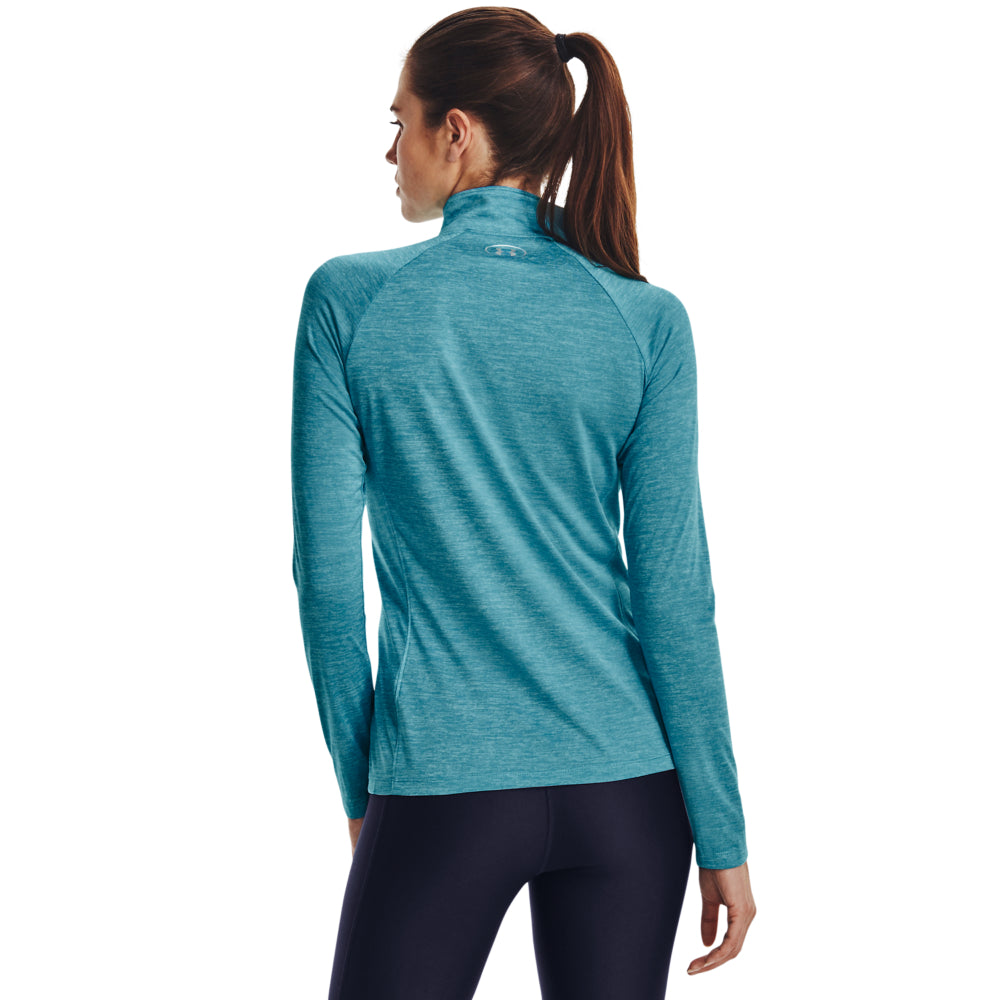 Under Armour Tech 1/2 Zip Training Top - Womens - Glacier Blue/White/Metallic Silver