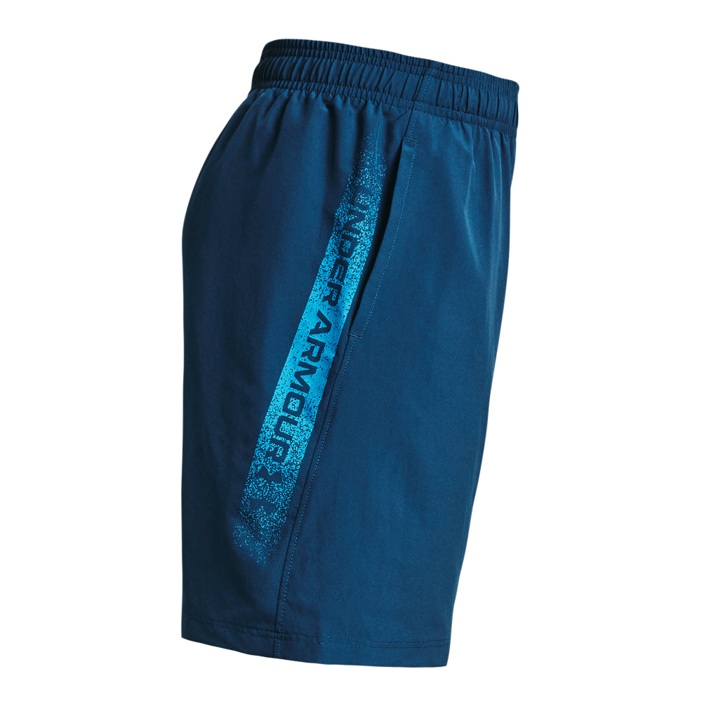 Under Armour Woven Graphic Shorts - Boys - Petrol Blue/Capri