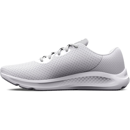 Under Armour Charged Pursuit 3 Running Shoes - Mens - White/Metallic Silver