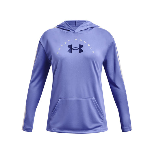 Under Armour Tech Graphic Hoodie - Girls - Baja Blue/Nebula Purple