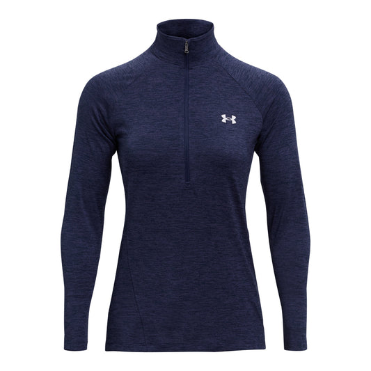 Under Armour Tech Twist 1/2 Zip Training Top - Womens - Midnight Navy/Cadet/Metallic Silver