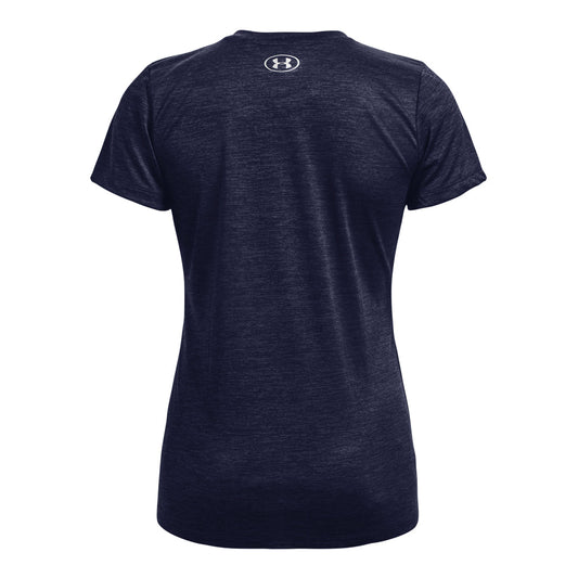 Under Armour Tech Twist V Neck Training Tee - Womens - Midnight Navy/Cadet/Metallic Silver