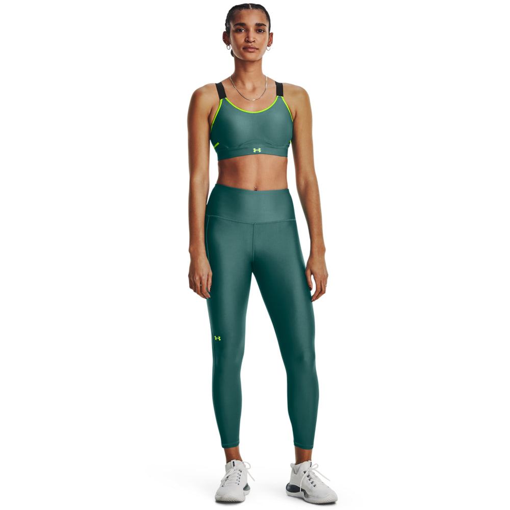 Under Armour Heatgear Armour Hi Rise Ankle Leggings - Womens - Coastal Teal/White