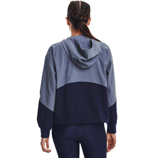 Under Armour Woven Full-Zip Jacket - Womens - Aurora Purple/Midnight Navy