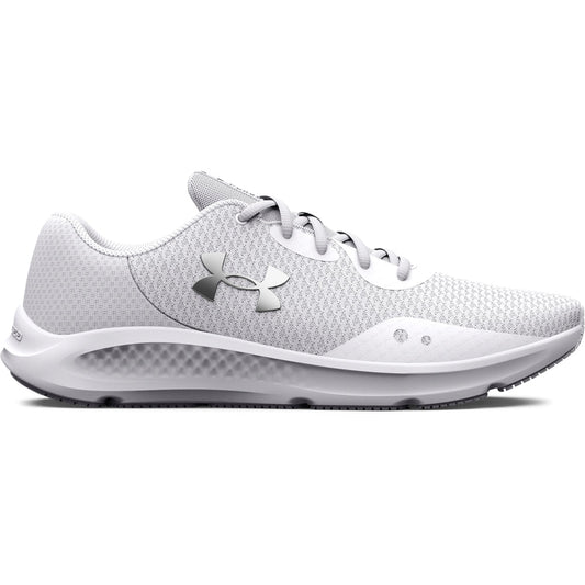 Under Armour Charged Pursuit 3 Running Shoes - Mens - White/Metallic Silver
