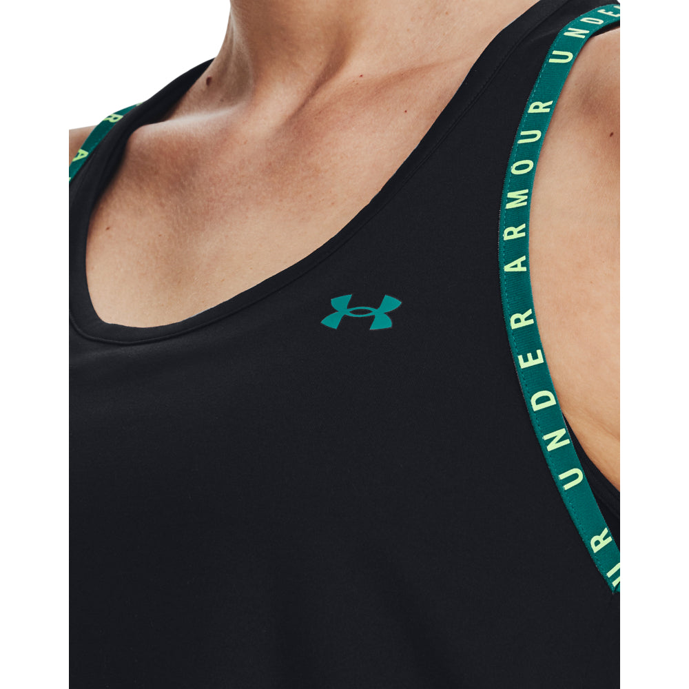Under Armour Knockout Tank Top - Womens - Black/Lime Surge/Coastal Teal