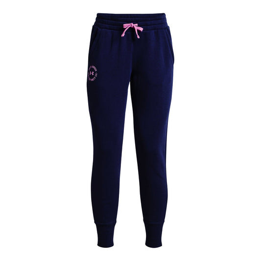 Under Armour Rival Fleece Crest Joggers - Womens - Midnight Navy/Jellyfish